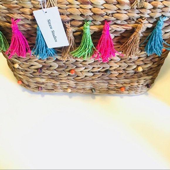 🛳🏖Straw Studio Boho Straw Bag - Picture 7 of 7